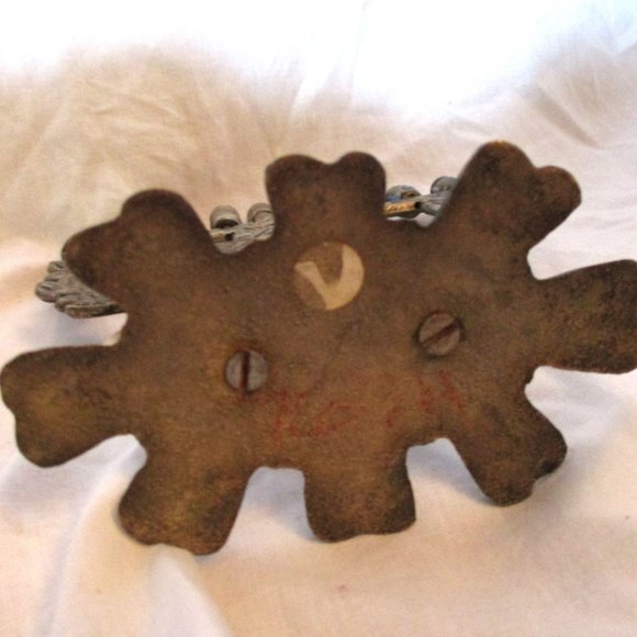 Vintage Rustic HANUKAH CHANUKAH MENORAH Silver Plated Candelabra Candle Holder C - Picture 5 of 5